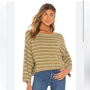 Free People Bardot Scoop Neck Oversized Sweater